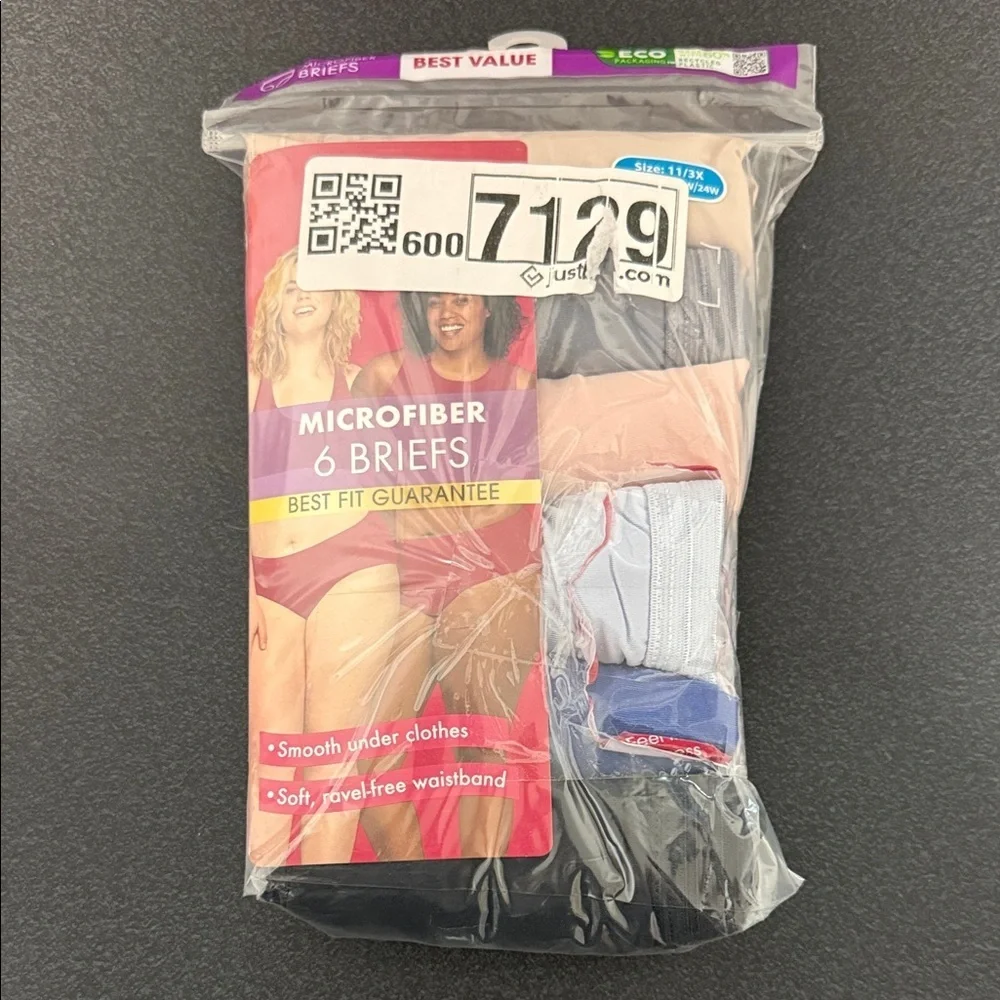 Fruit of the Loom Microfiber Briefs - Black, Pink, Blue - Picture 1 of 3